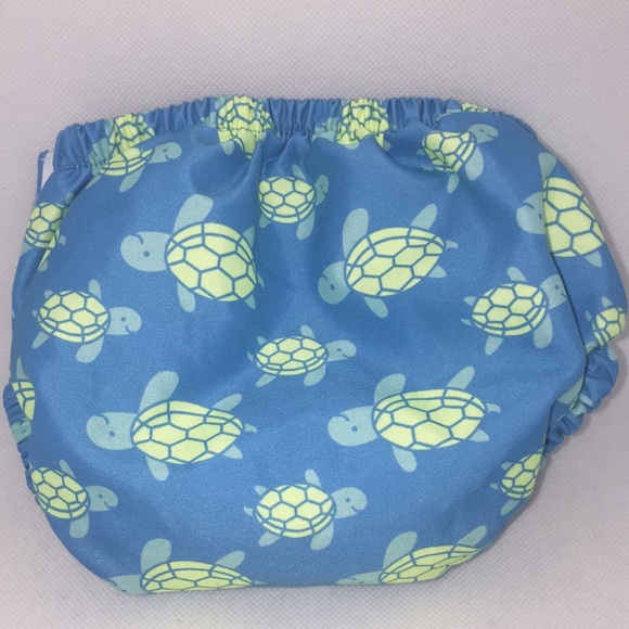 Sea Me Swim Reusable Swim Diaper Turtles Pattern Baby Infant Size 3-6 Months New - Picture 3 of 9